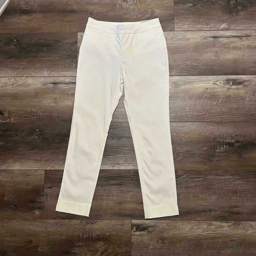 Chico’s NWT So Slimming Brigitte Slim Leg Pants White Women’s Size 0R/2 Regular